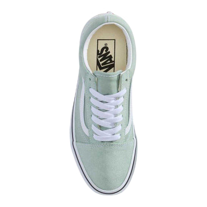 Frost Gray - Side - Vans Womens-Ladies Old Skool Suede Platform Shoes