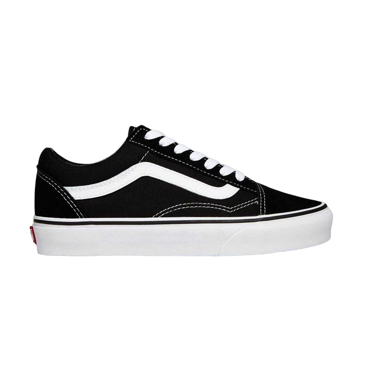 Black-White - Front - Vans Womens-Ladies Old Skool Suede Platform Shoes