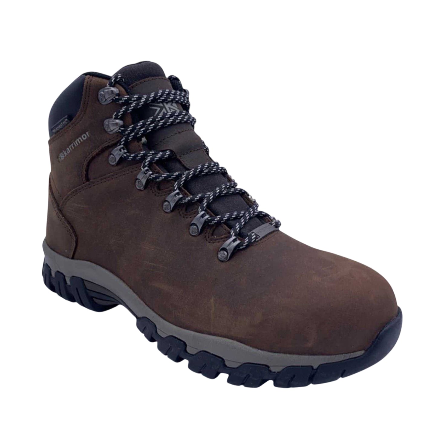 Brown - Front - Karrimor Mens Leather Waterproof Walking Boots