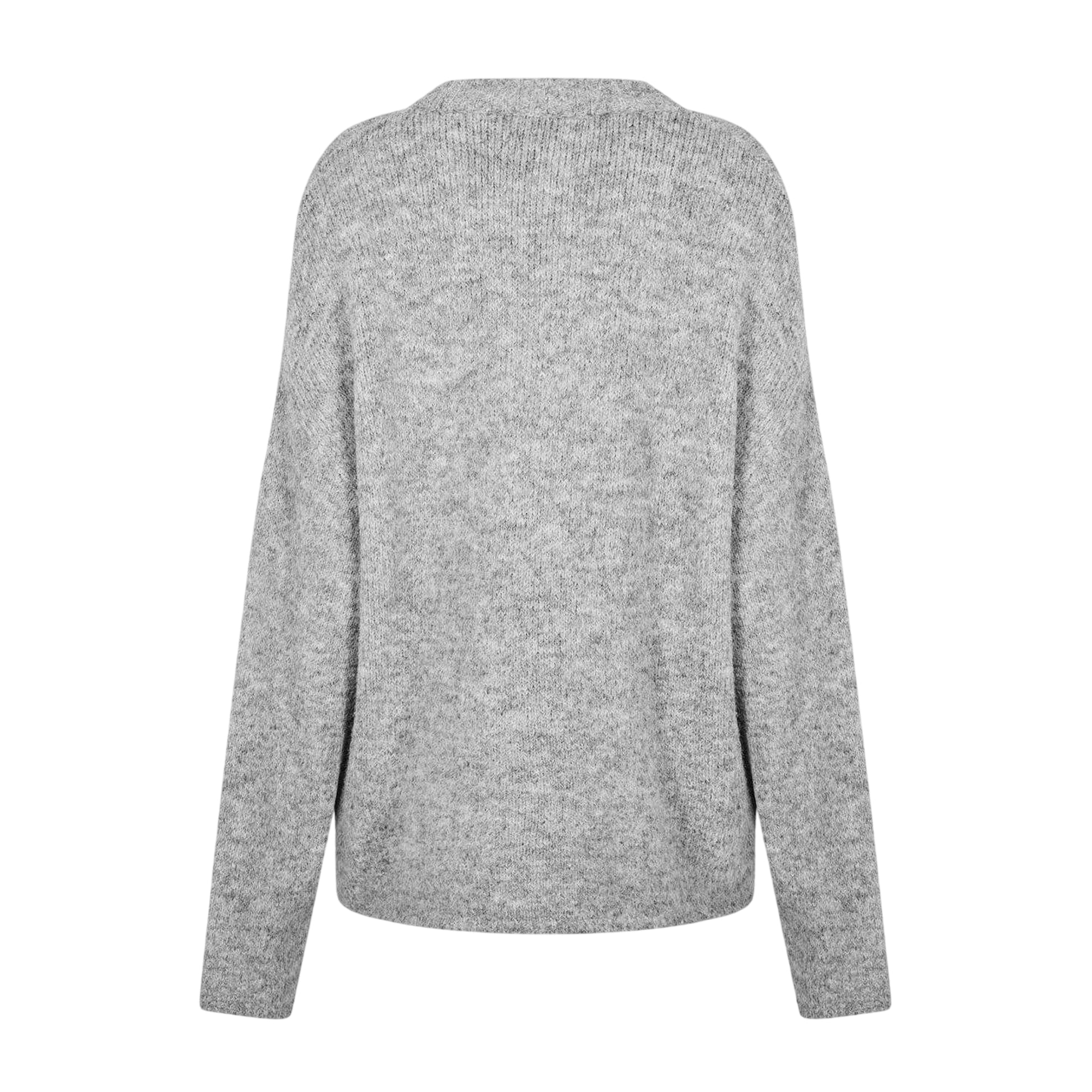 Light Grey Melange - Back - Edited Womens-Ladies Noorie Oversized Sweater Top