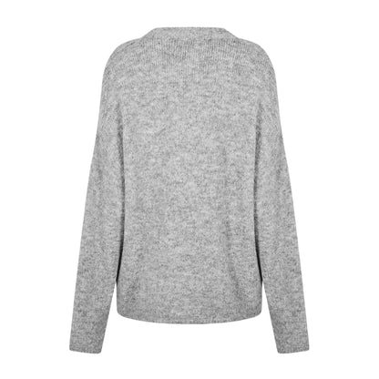 Light Grey Melange - Back - Edited Womens-Ladies Noorie Oversized Sweater Top