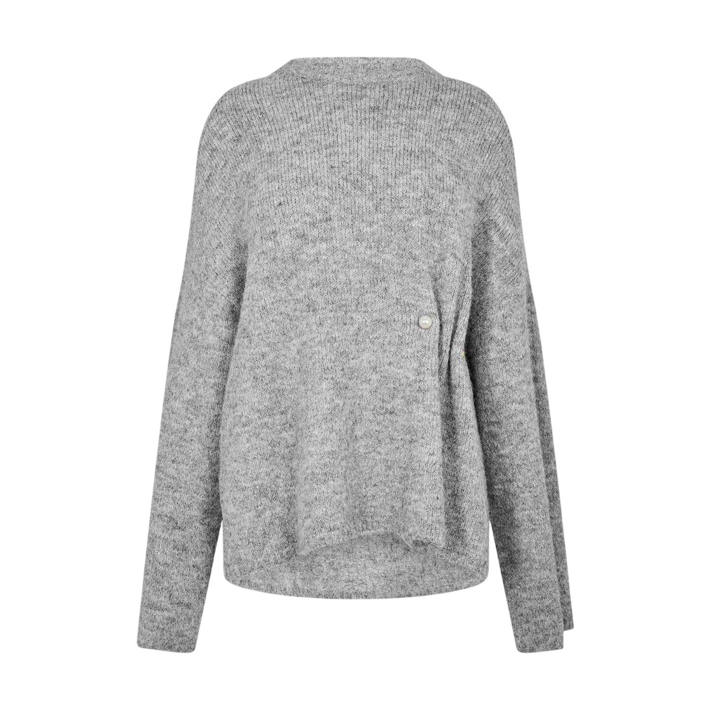 Light Grey Melange - Front - Edited Womens-Ladies Noorie Oversized Sweater Top