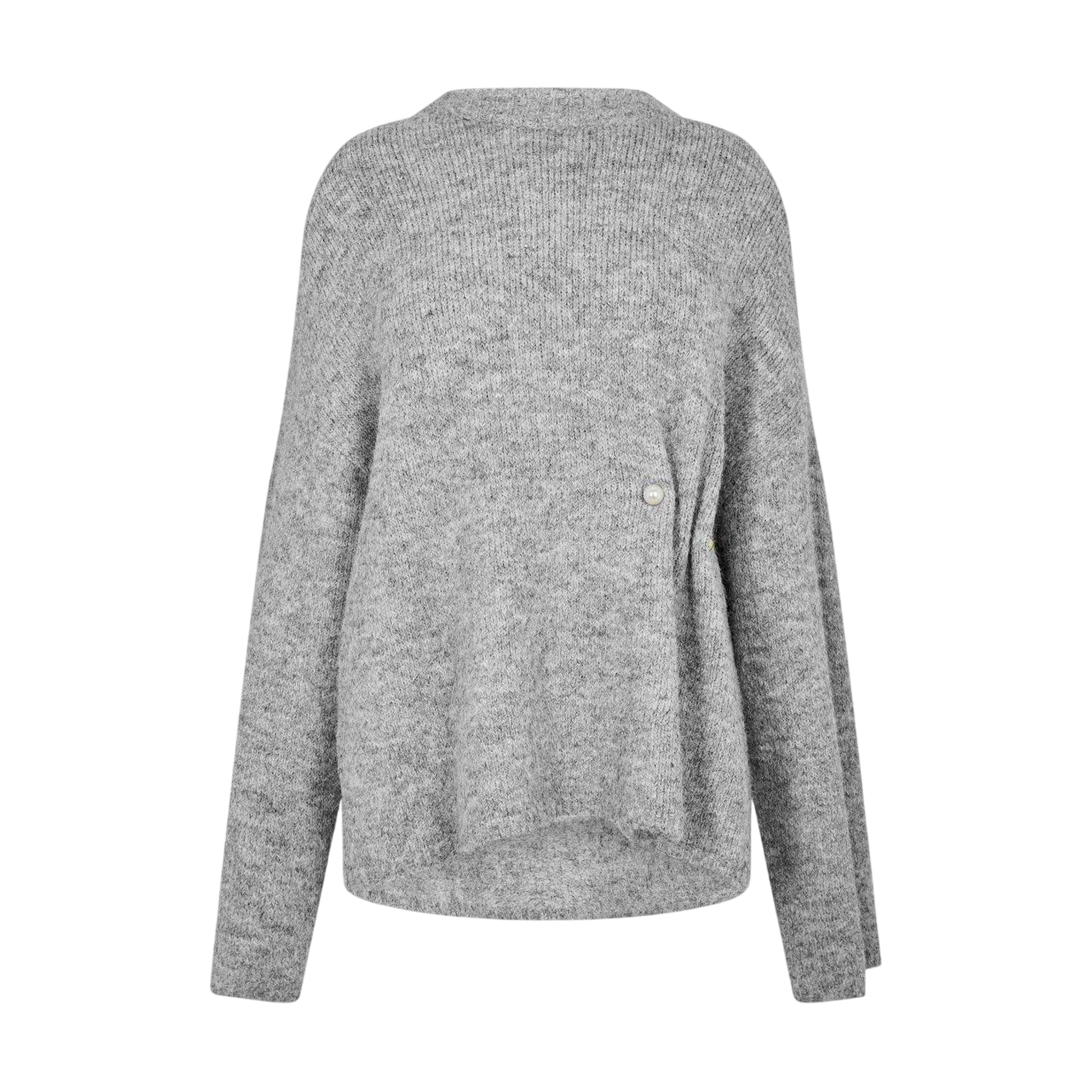 Light Grey Melange - Front - Edited Womens-Ladies Noorie Oversized Sweater Top