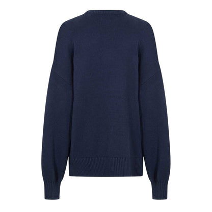 Navy - Back - Jack Wills Womens-Ladies Drop Shoulder Regular Sweater Top