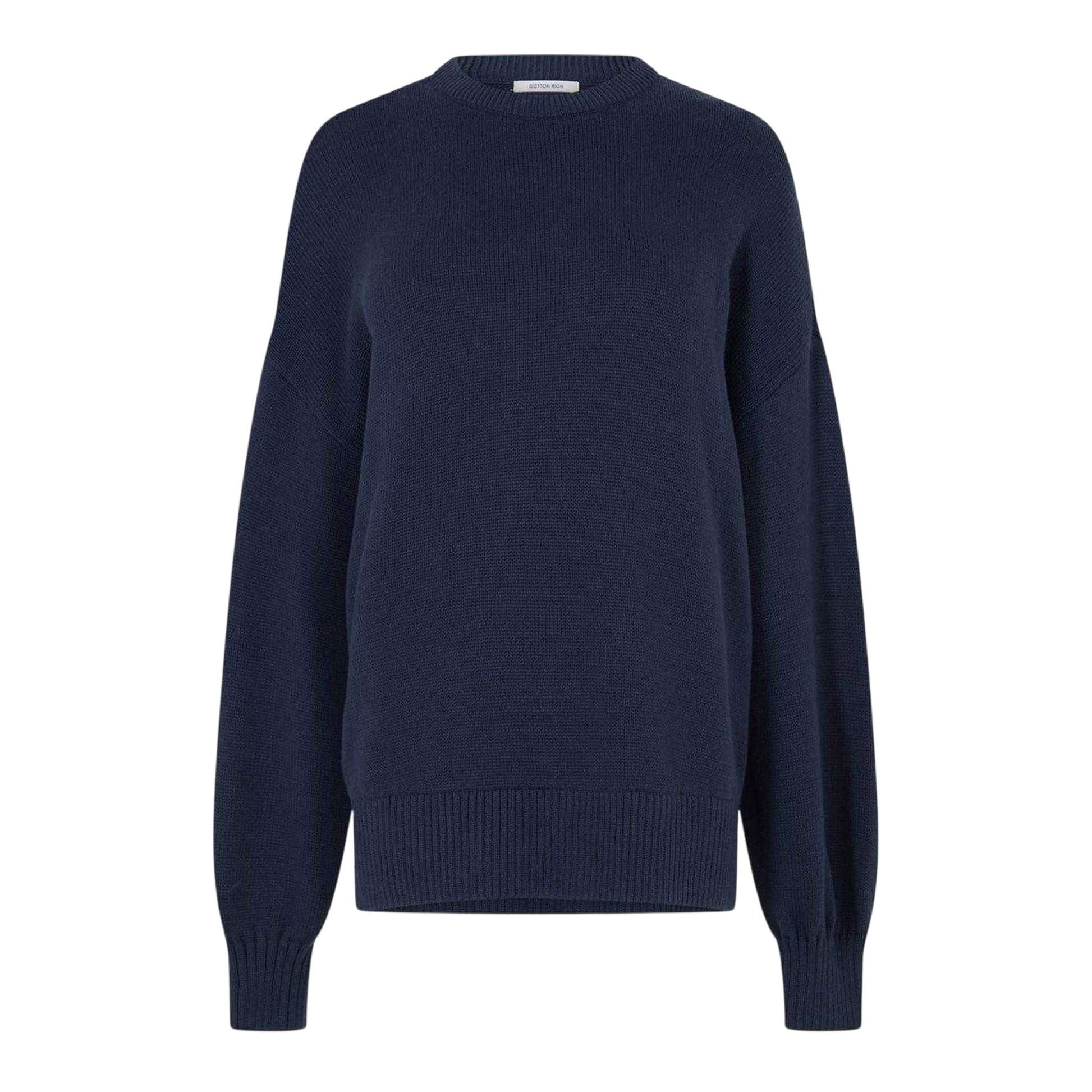 Navy - Front - Jack Wills Womens-Ladies Drop Shoulder Regular Sweater Top