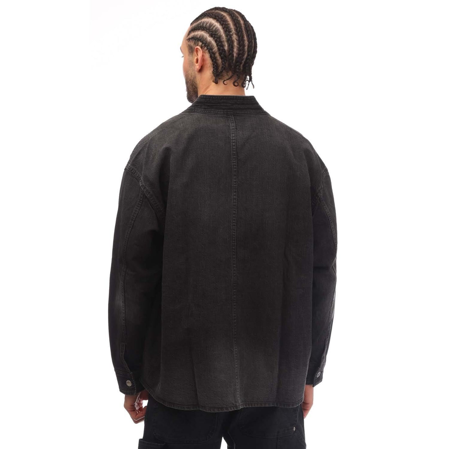 Black - Back - Ambush Unisex Adult Kimono Denim Shirt