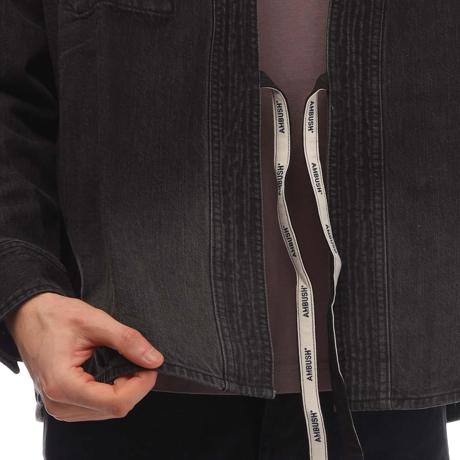 Black - Side - Ambush Unisex Adult Kimono Denim Shirt