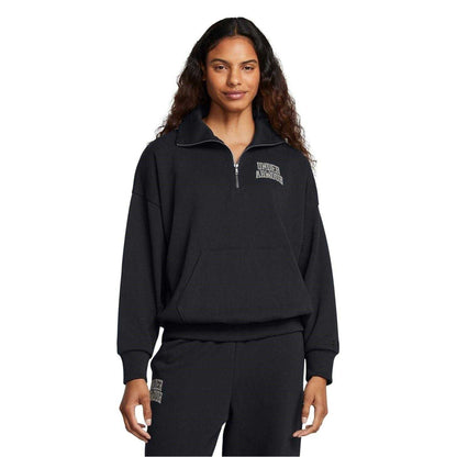 Black - Side - Under Armour Womens-Ladies Icon Sweatshirt