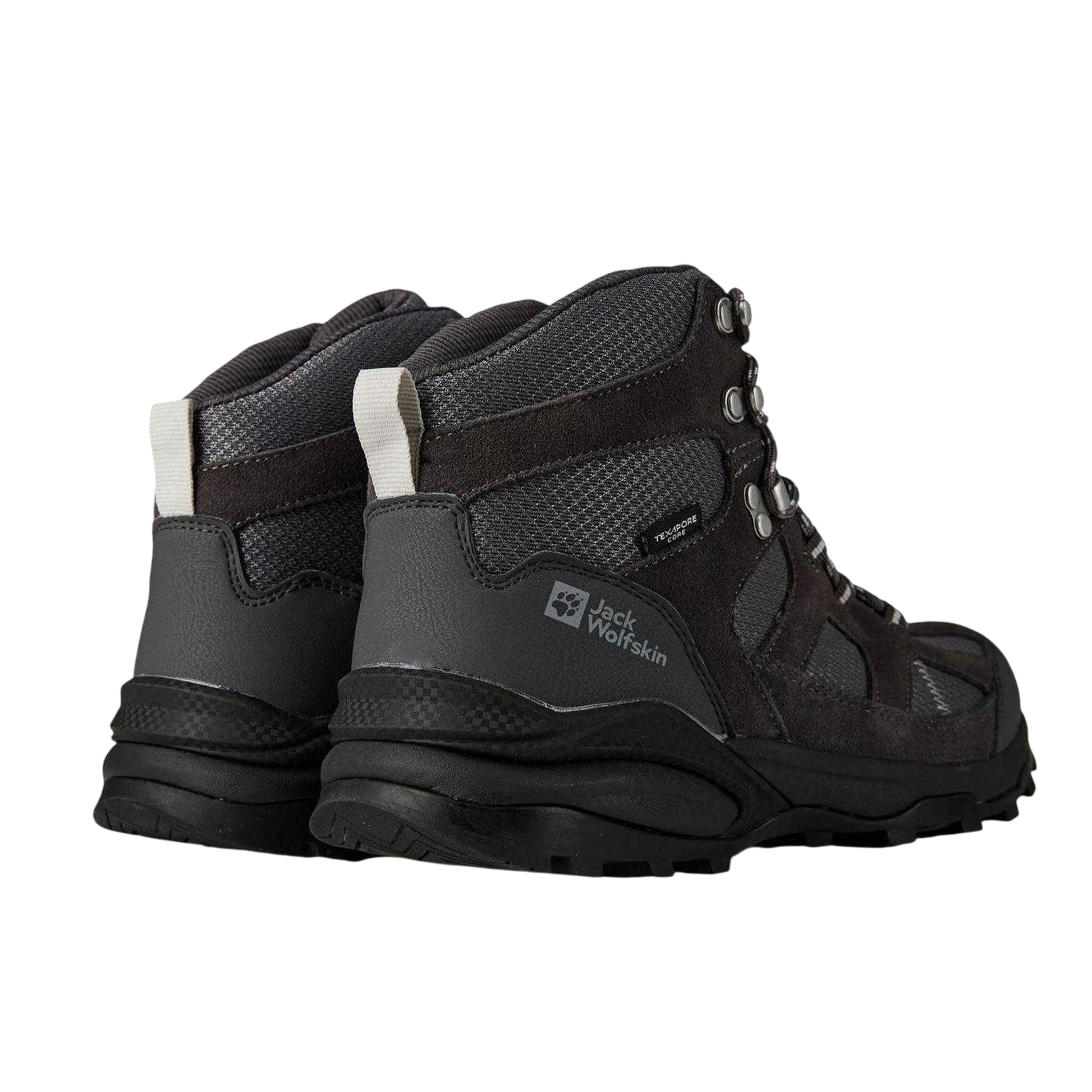 Black - Back - Jack Wolfskin Mens Leather Hiking Boots