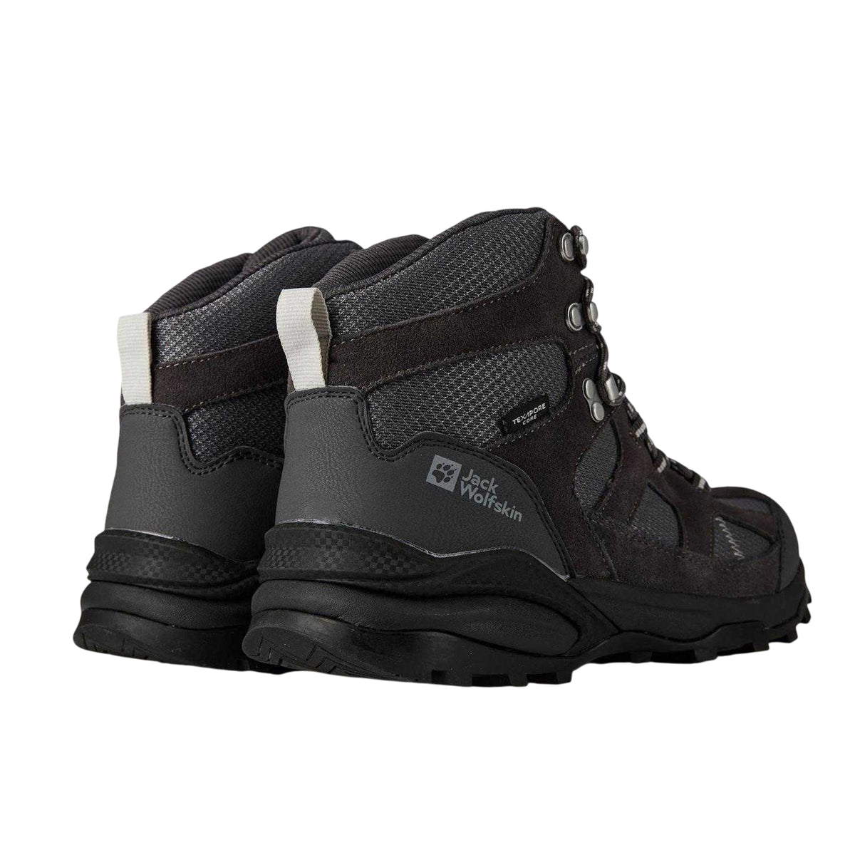 Black - Back - Jack Wolfskin Mens Leather Hiking Boots