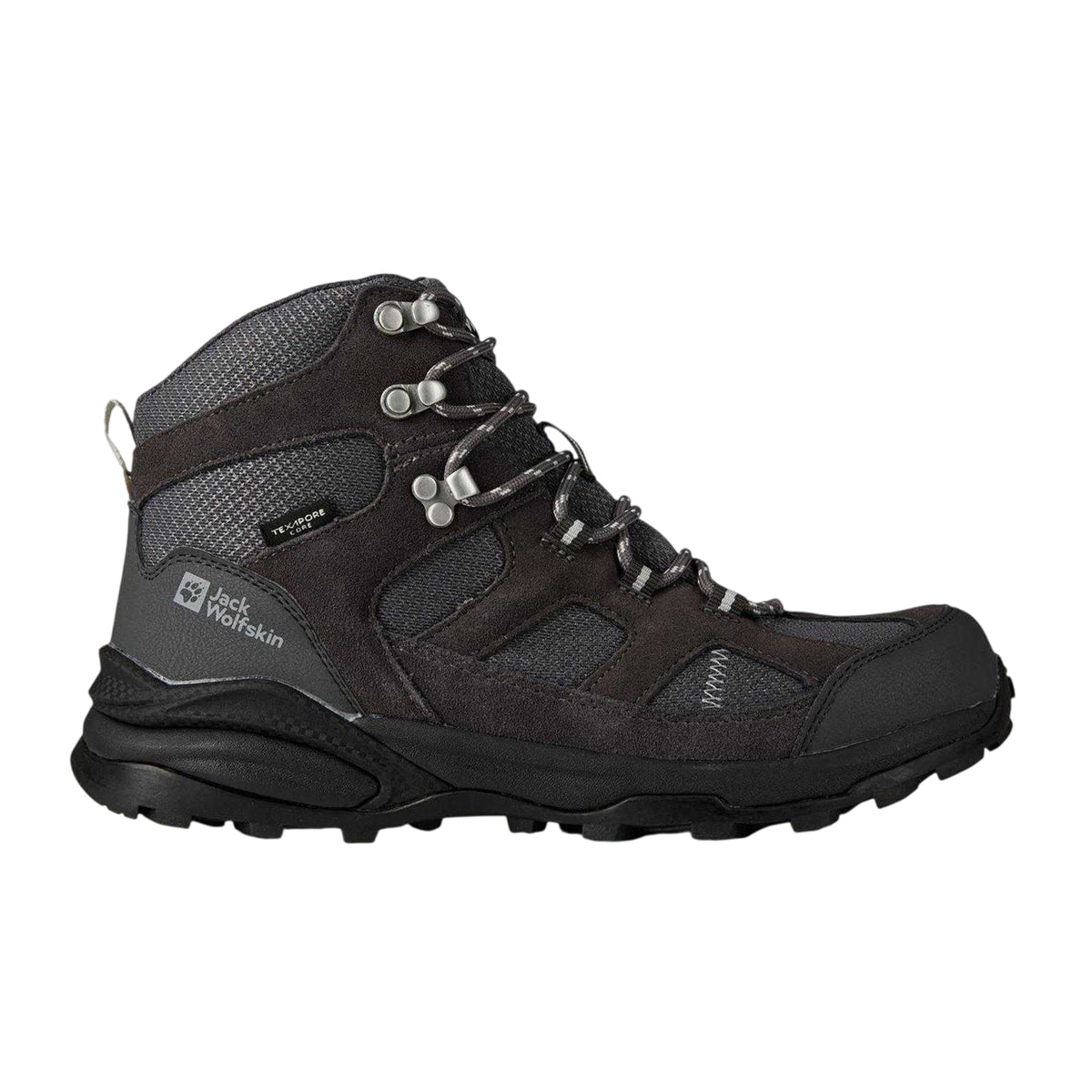 Black - Front - Jack Wolfskin Mens Leather Hiking Boots