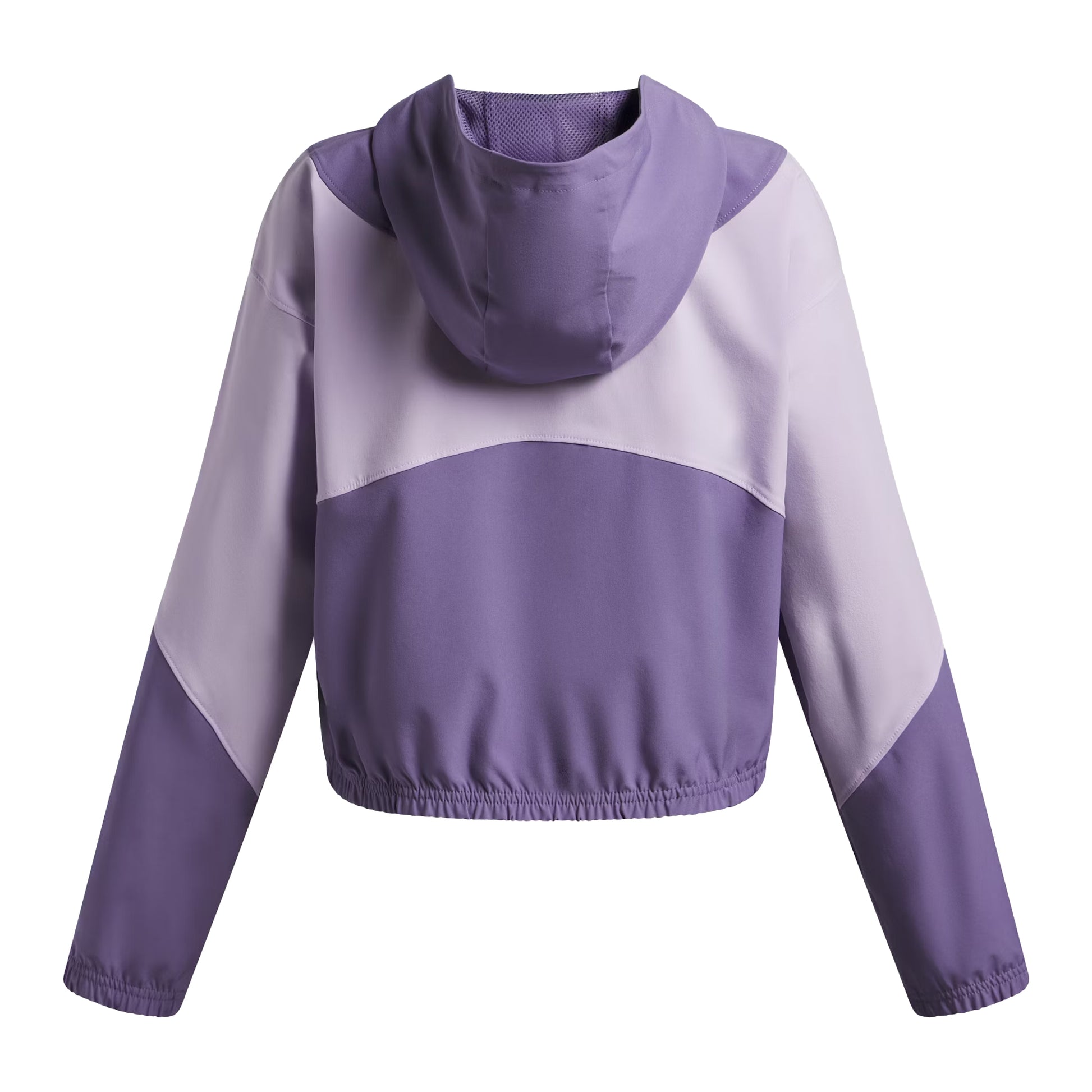 Purple-White - Back - Under Armour Girls Rival Woven Windbreaker