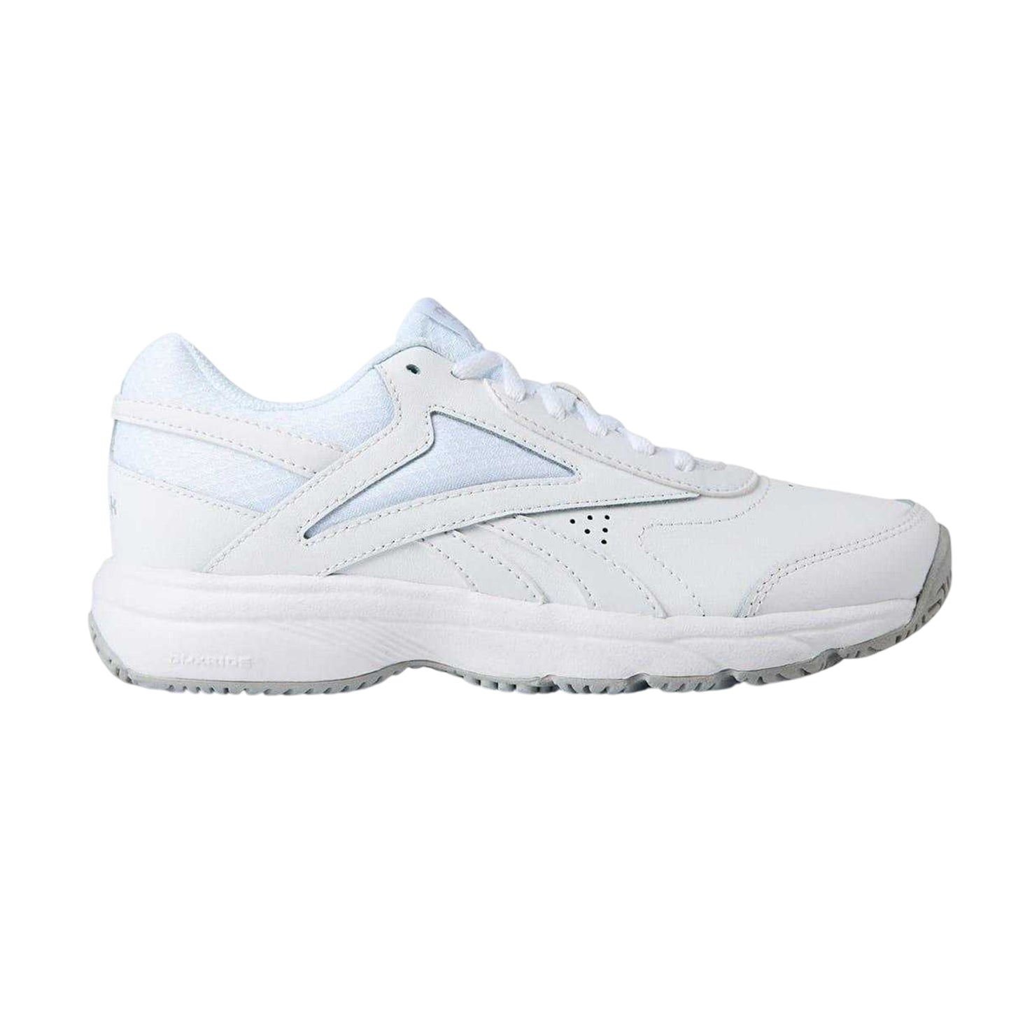 White - Front - Reebok Womens-Ladies 4.0 Leather Cushioned Trainers