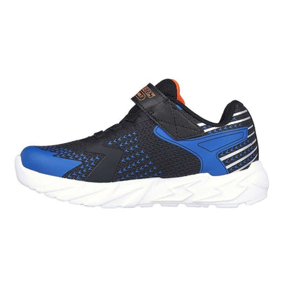 Black Blue - Back - Skechers Childrens-Kids S Lights Flex-Glow Bolt Trainers