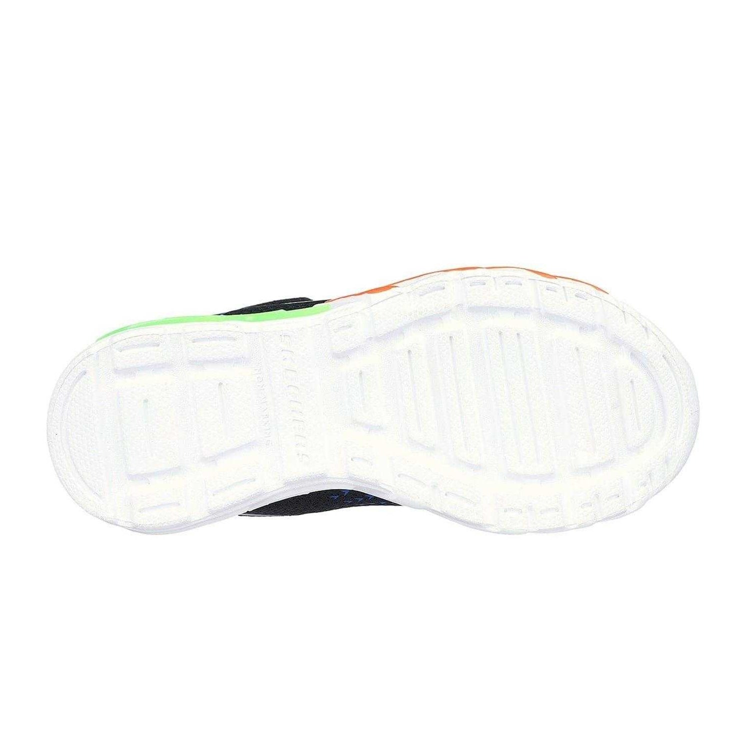 Black Blue - Lifestyle - Skechers Childrens-Kids S Lights Flex-Glow Bolt Trainers