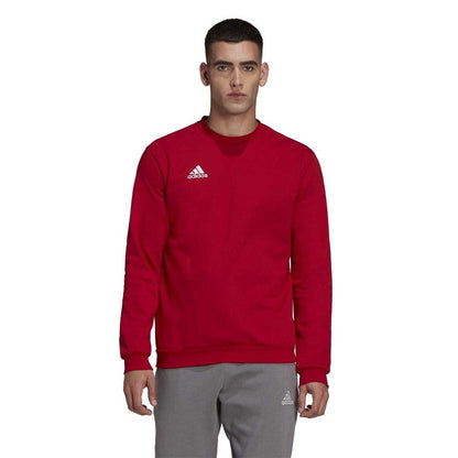 Team Power Red - Side - Adidas Mens Entrada 22 Ribbed Collar Sweatshirt