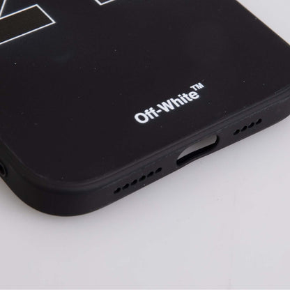 Black - Side - Off White iPhone 12 Pro Max Compatible Caravaggio Arrow Case