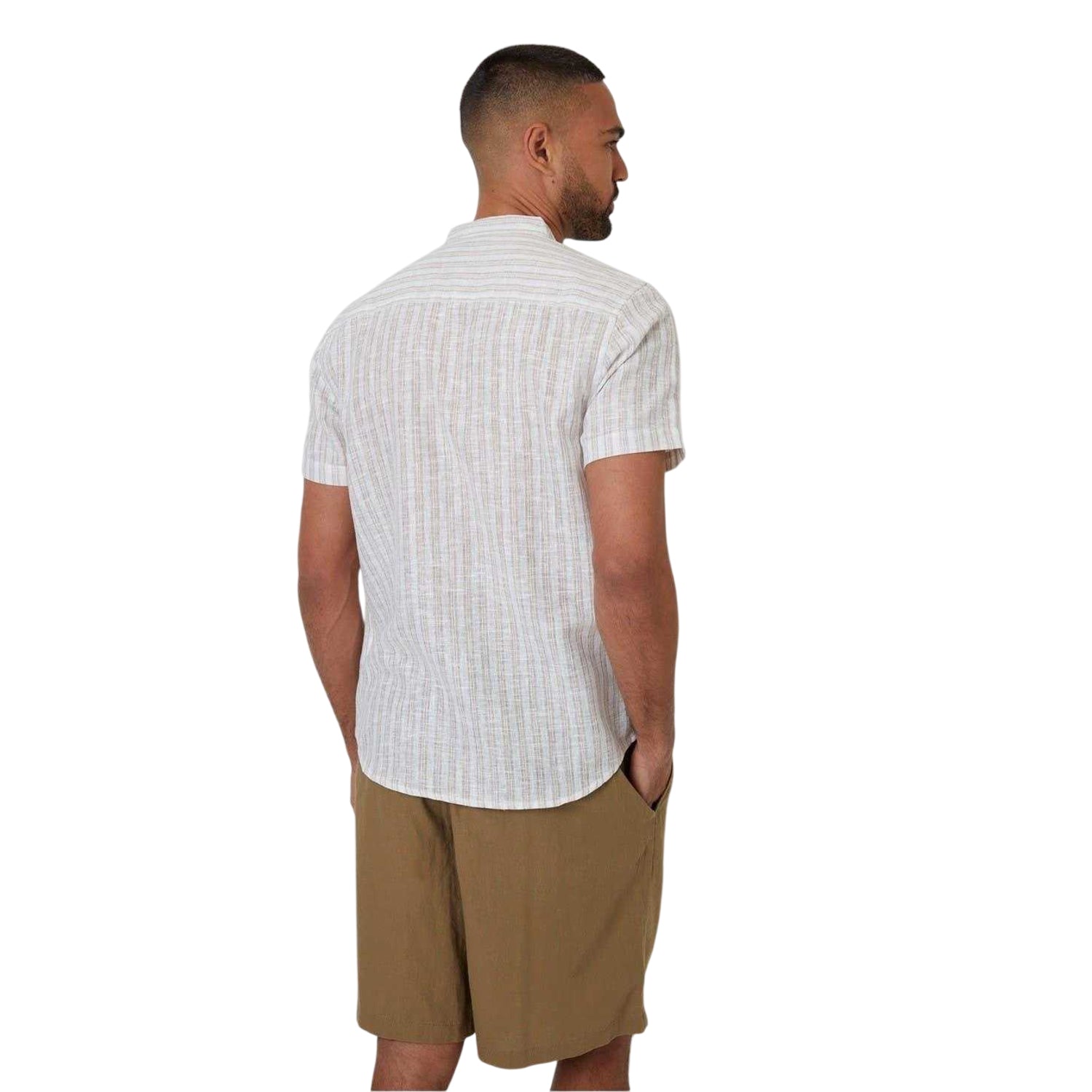 Natural - Back - Threadbare Mens Papa Shirt