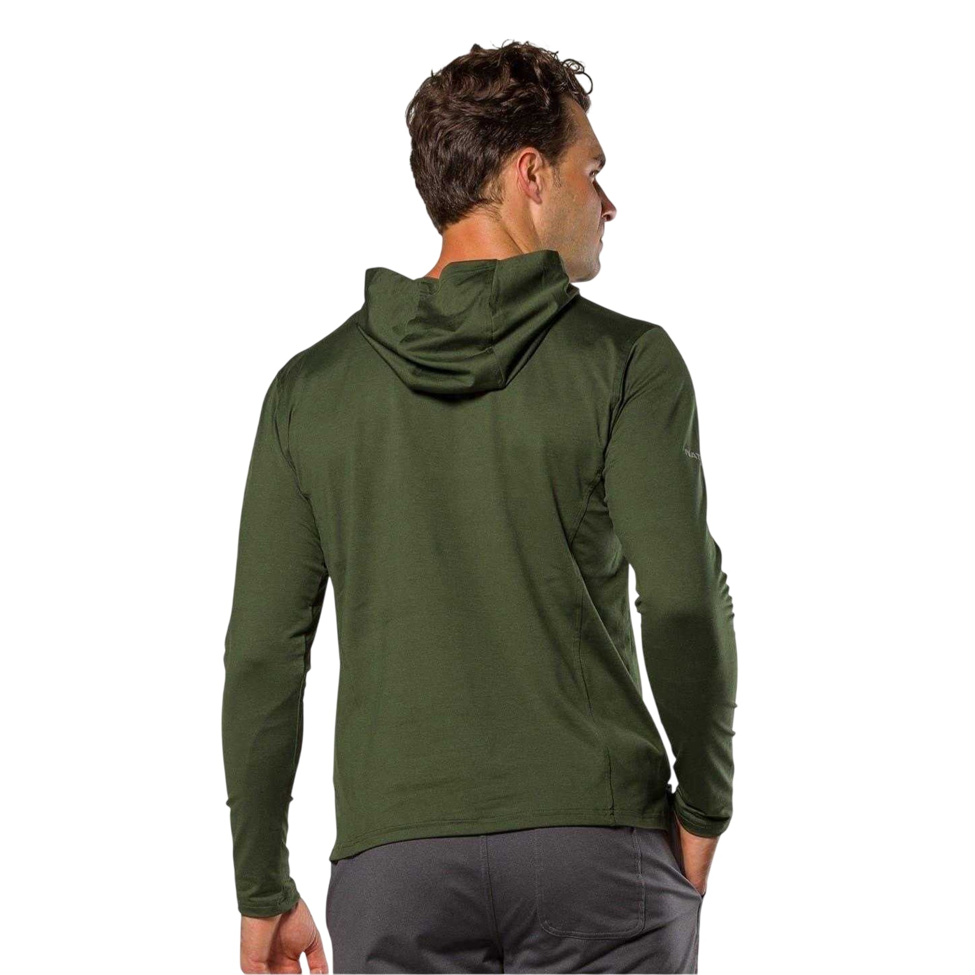 Forest Green - Back - Nathan Mens 365 Regular Hoodie