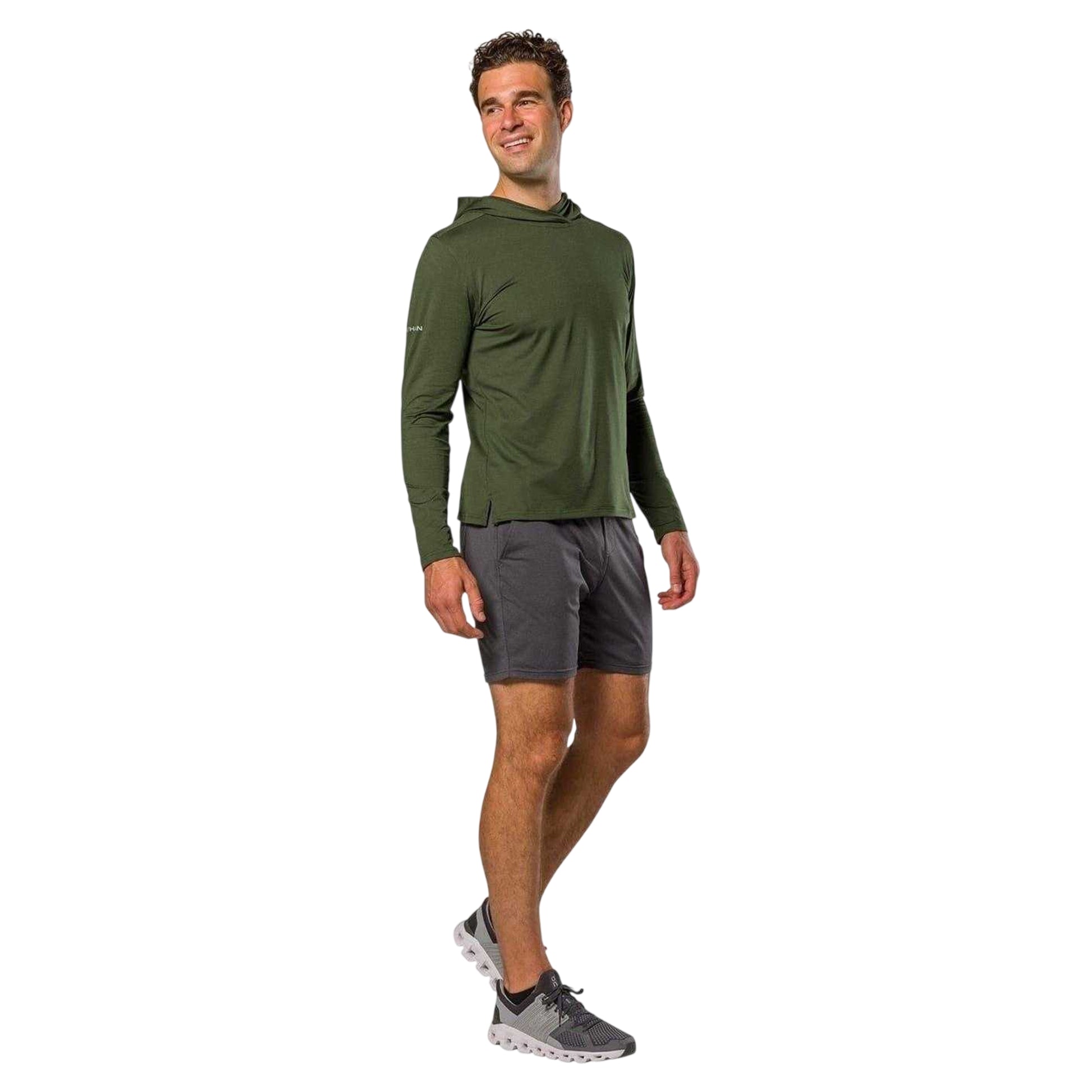 Forest Green - Side - Nathan Mens 365 Regular Hoodie