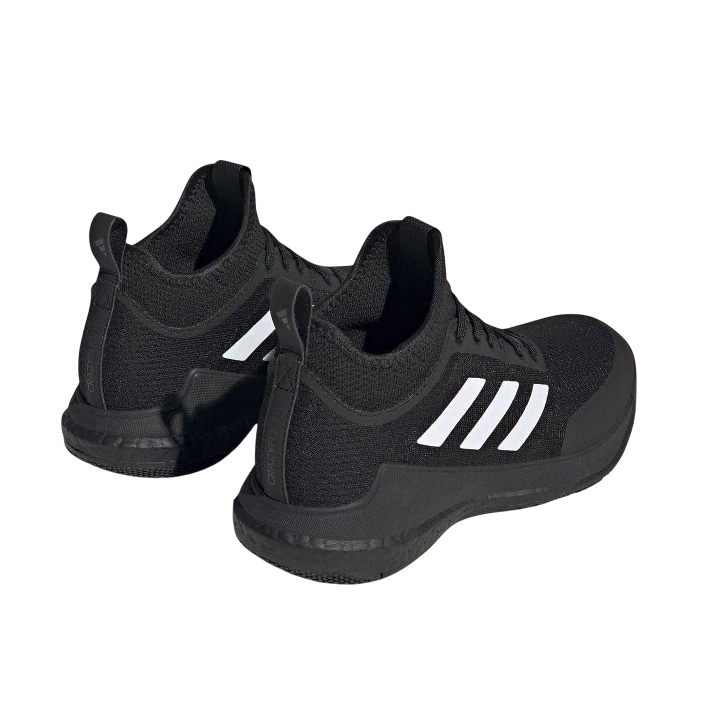 Black-White - Back - Adidas Womens-Ladies Crazyflight Mid Cut Indoor Court Trainers