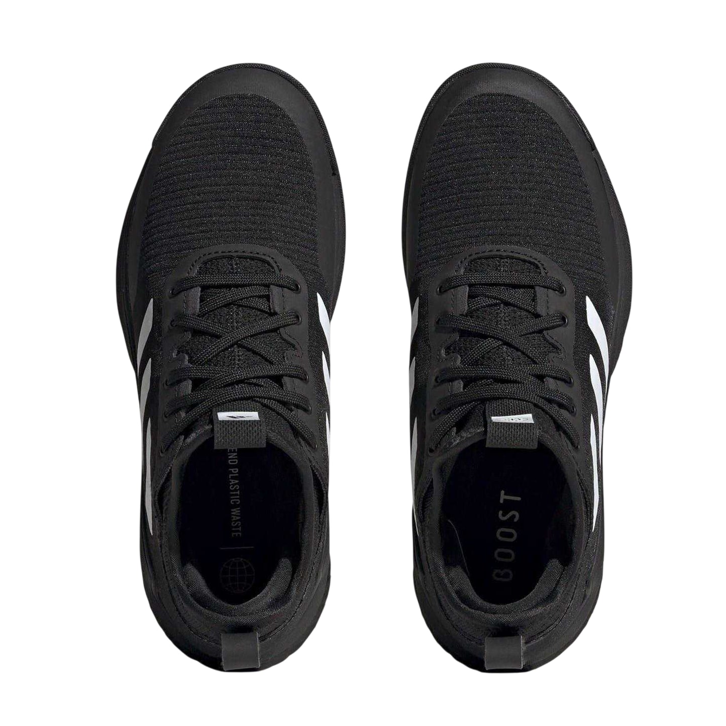Black-White - Lifestyle - Adidas Womens-Ladies Crazyflight Mid Cut Indoor Court Trainers