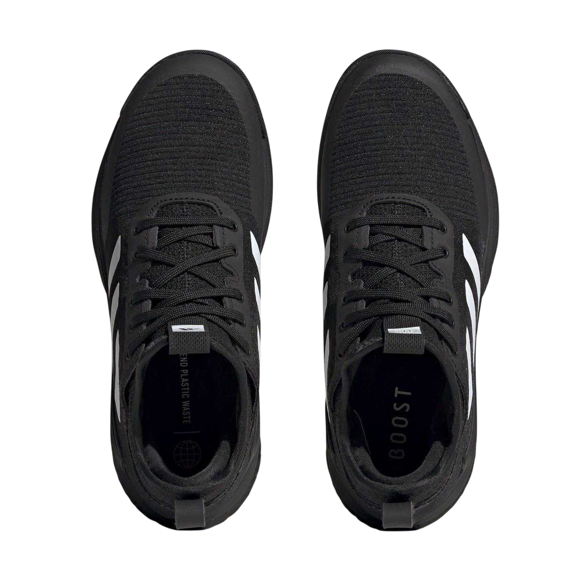 Black-White - Lifestyle - Adidas Womens-Ladies Crazyflight Mid Cut Indoor Court Trainers