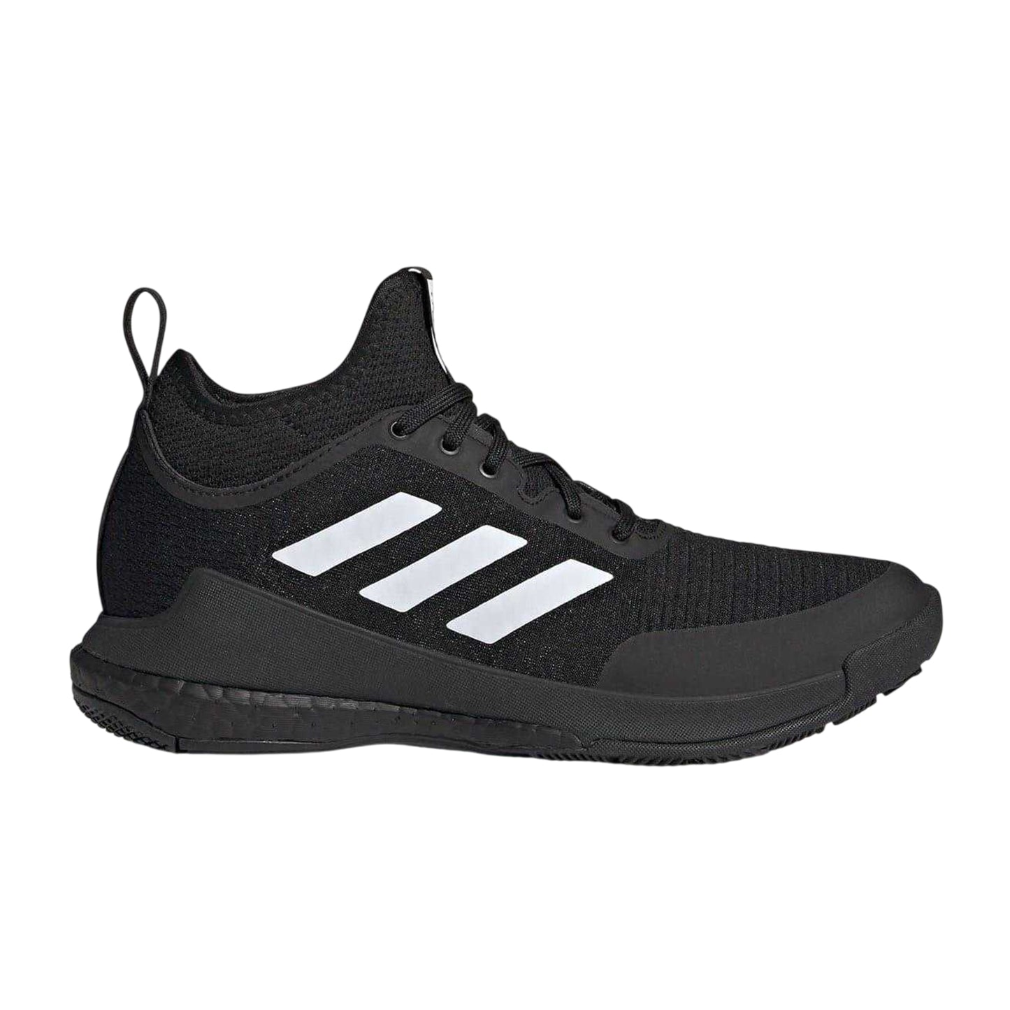 Black-White - Front - Adidas Womens-Ladies Crazyflight Mid Cut Indoor Court Trainers