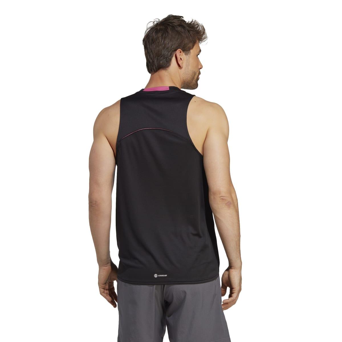 Black-Pink - Back - Adidas Womens-Ladies Designed for Movement HIIT Training Tank Top