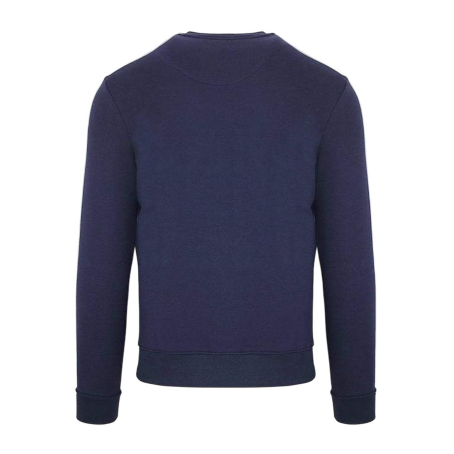 Navy - Back - Aquascutum Mens Small Logo Crew Neck Long-Sleeved Sweatshirt