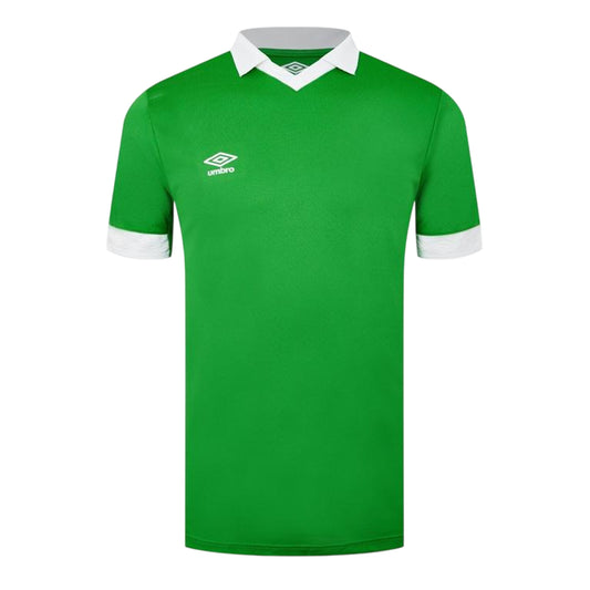 Emerald Green-White - Front - Umbro Mens V Neck Regular Short-Sleeved T-Shirt