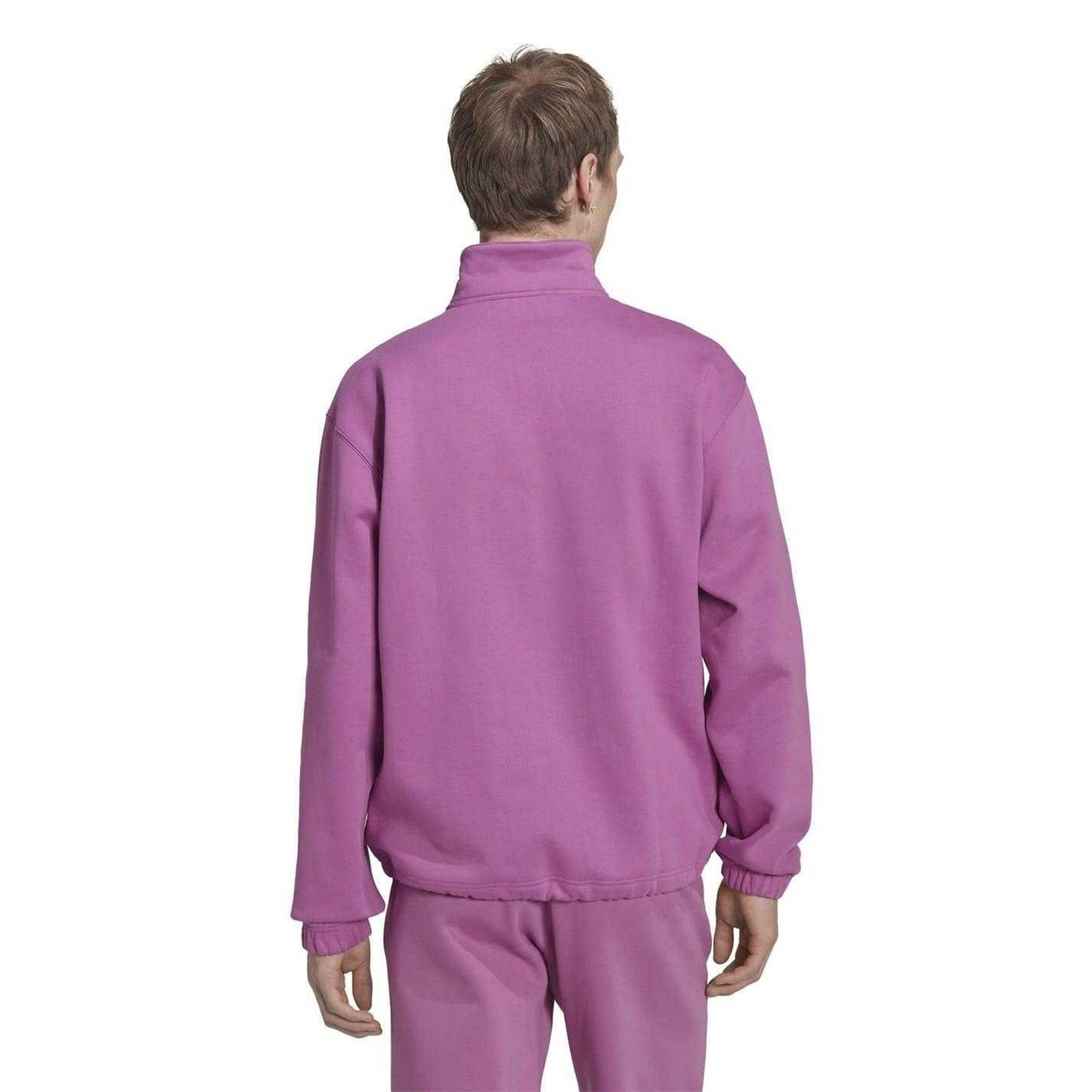Purple - Back - Adidas Mens Adicolor Contempo Half Zip Sweatshirt