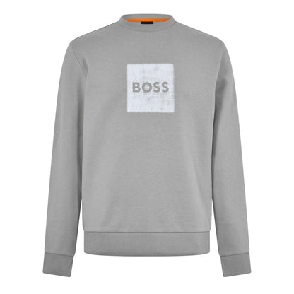 Green - Front - Boss Mens Stitch Crew Neck Sweatshirt