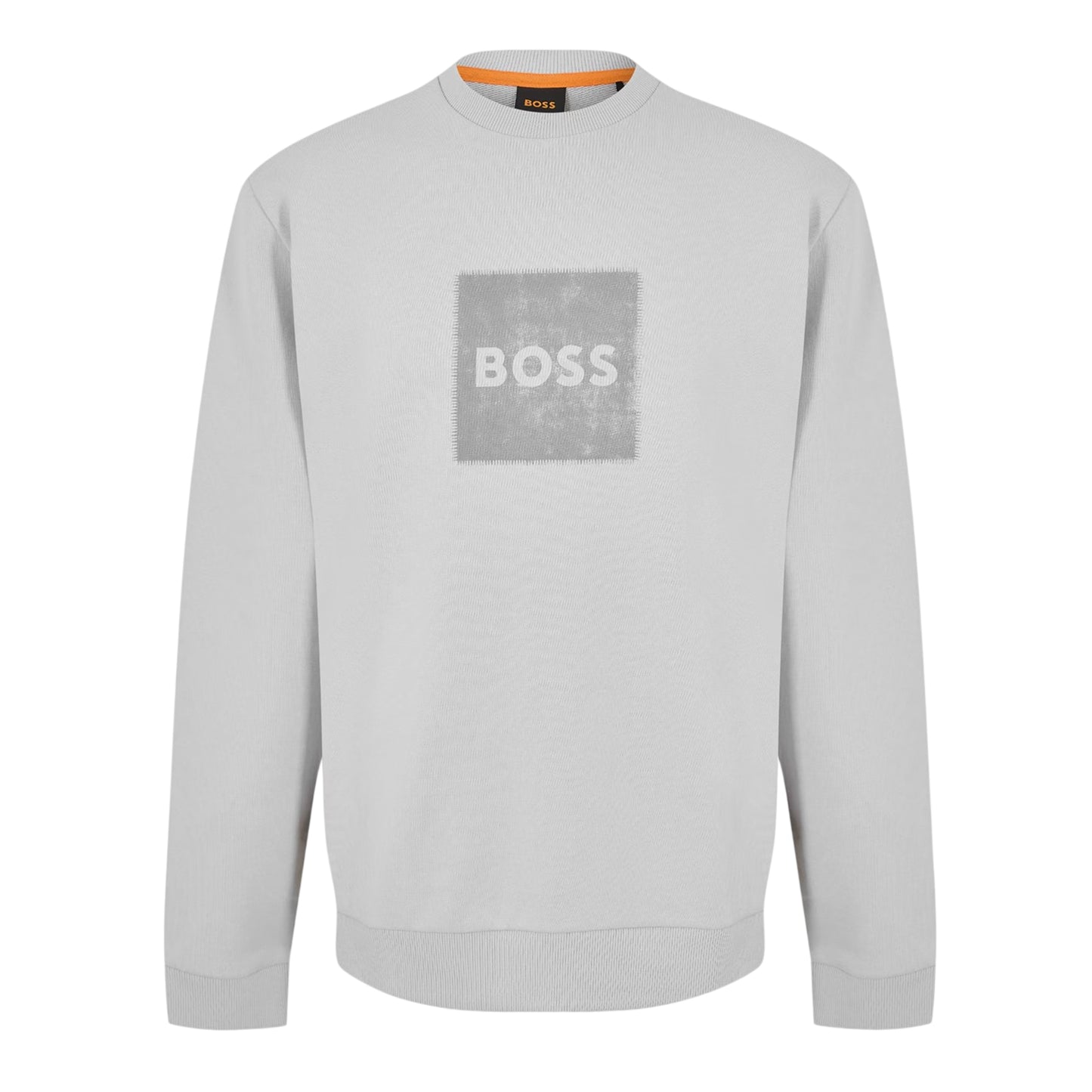 Grey - Front - Boss Mens Stitch Crew Neck Sweatshirt