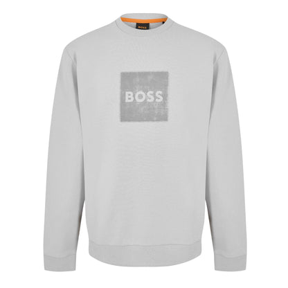 Grey - Front - Boss Mens Stitch Crew Neck Sweatshirt