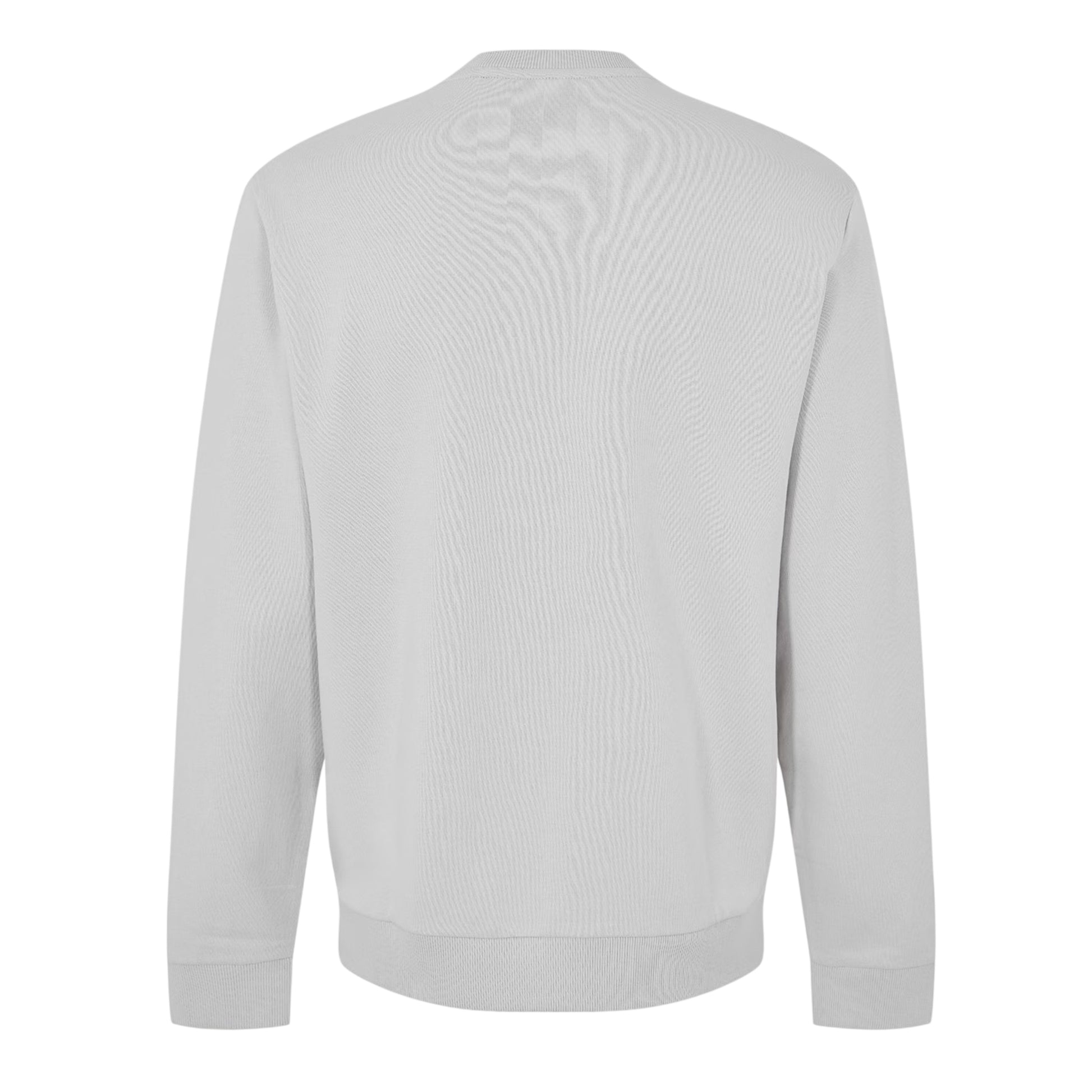 Grey - Back - Boss Mens Stitch Crew Neck Sweatshirt