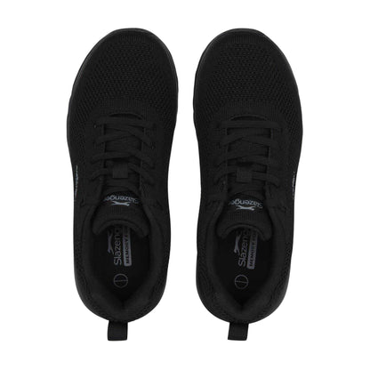 Black - Lifestyle - Slazenger Childrens-Kids Jenson Logo Knitted Trainers