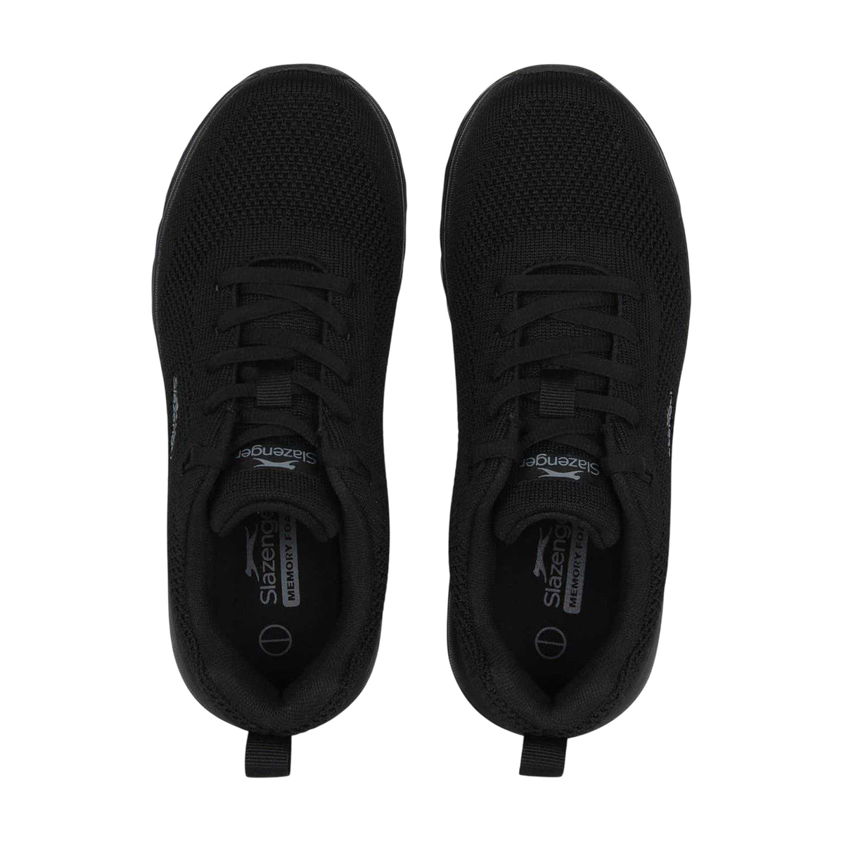 Black - Lifestyle - Slazenger Childrens-Kids Jenson Logo Knitted Trainers
