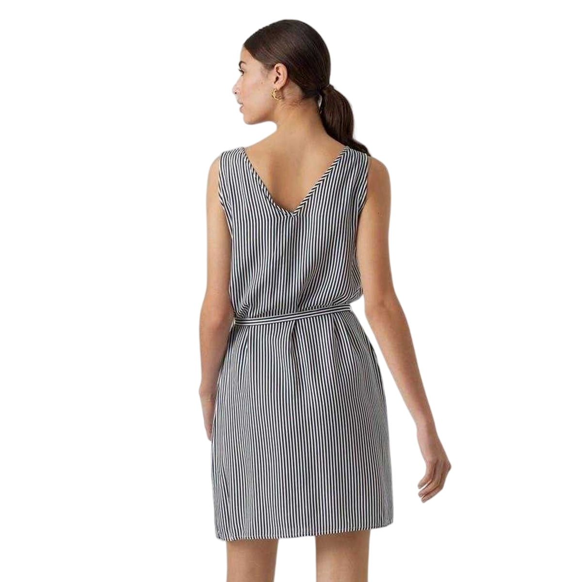 Snow White - Back - Vero Moda Womens-Ladies Striped A-line Mini Dress