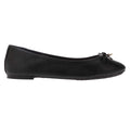 Black - Side - Dune London Womens-Ladies Harpington Leather Ballerina Flats