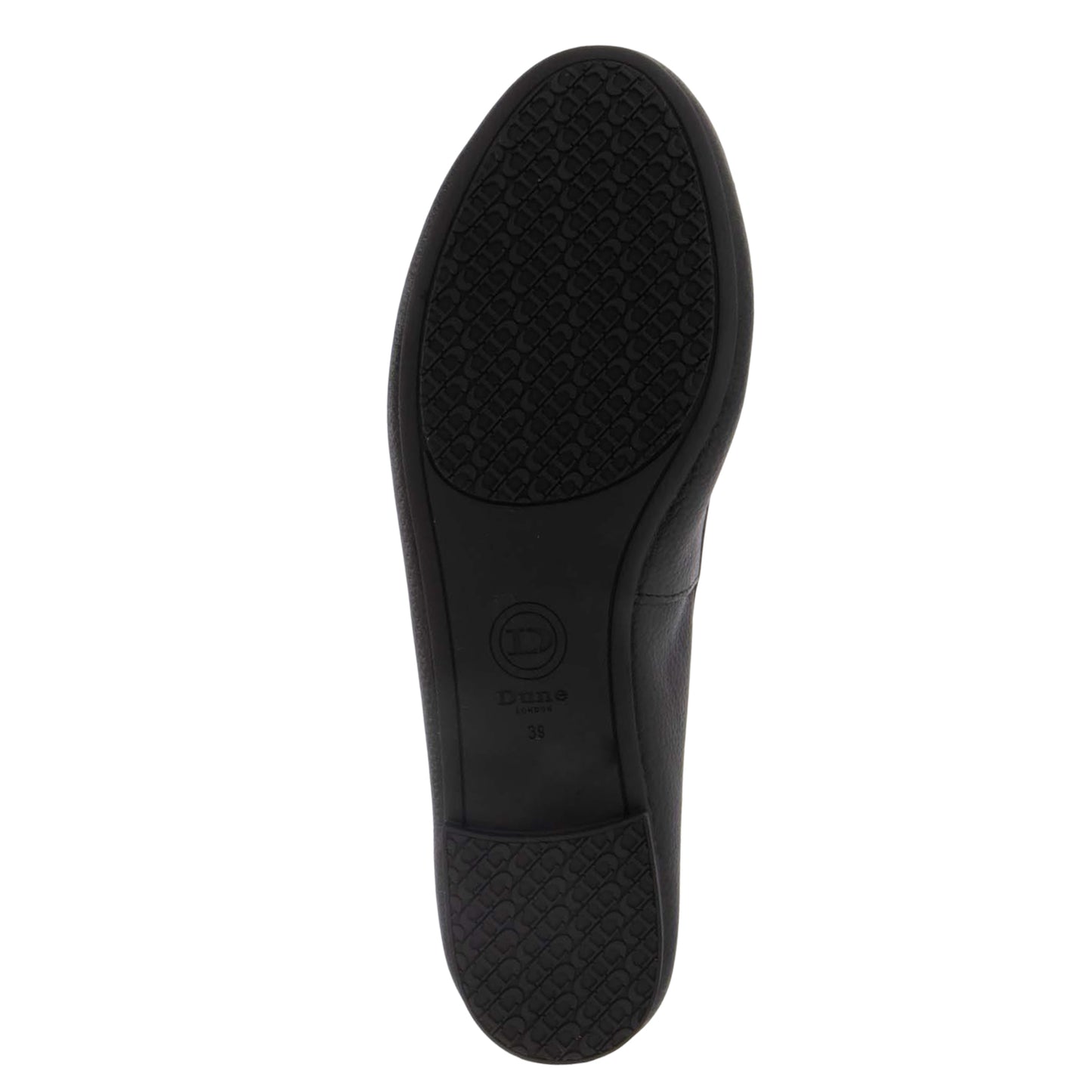 Black - Close up - Dune London Womens-Ladies Harpington Leather Ballerina Flats