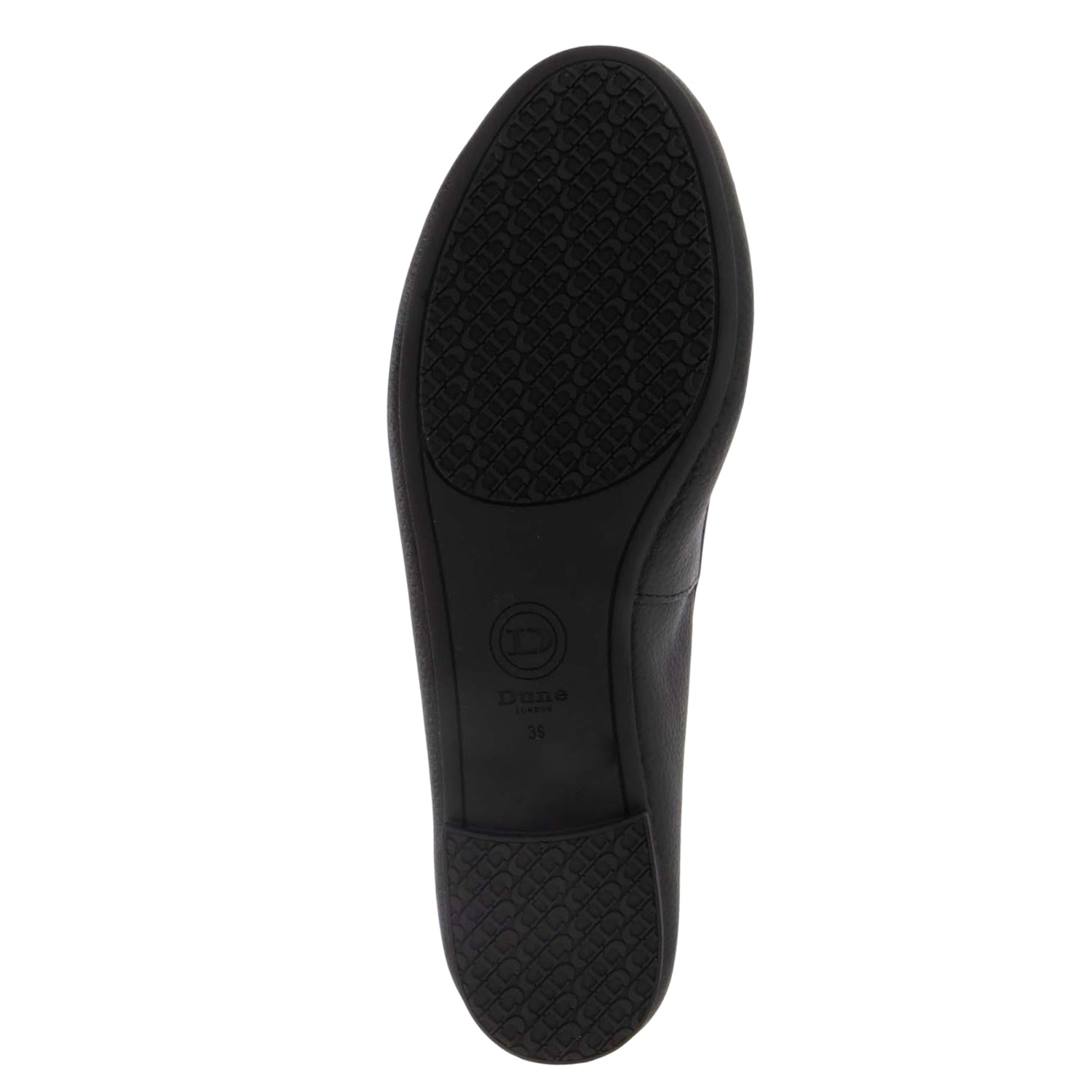 Black - Close up - Dune London Womens-Ladies Harpington Leather Ballerina Flats