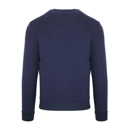 Navy - Back - Aquascutum Mens Script Crew Neck Regular Sweatshirt