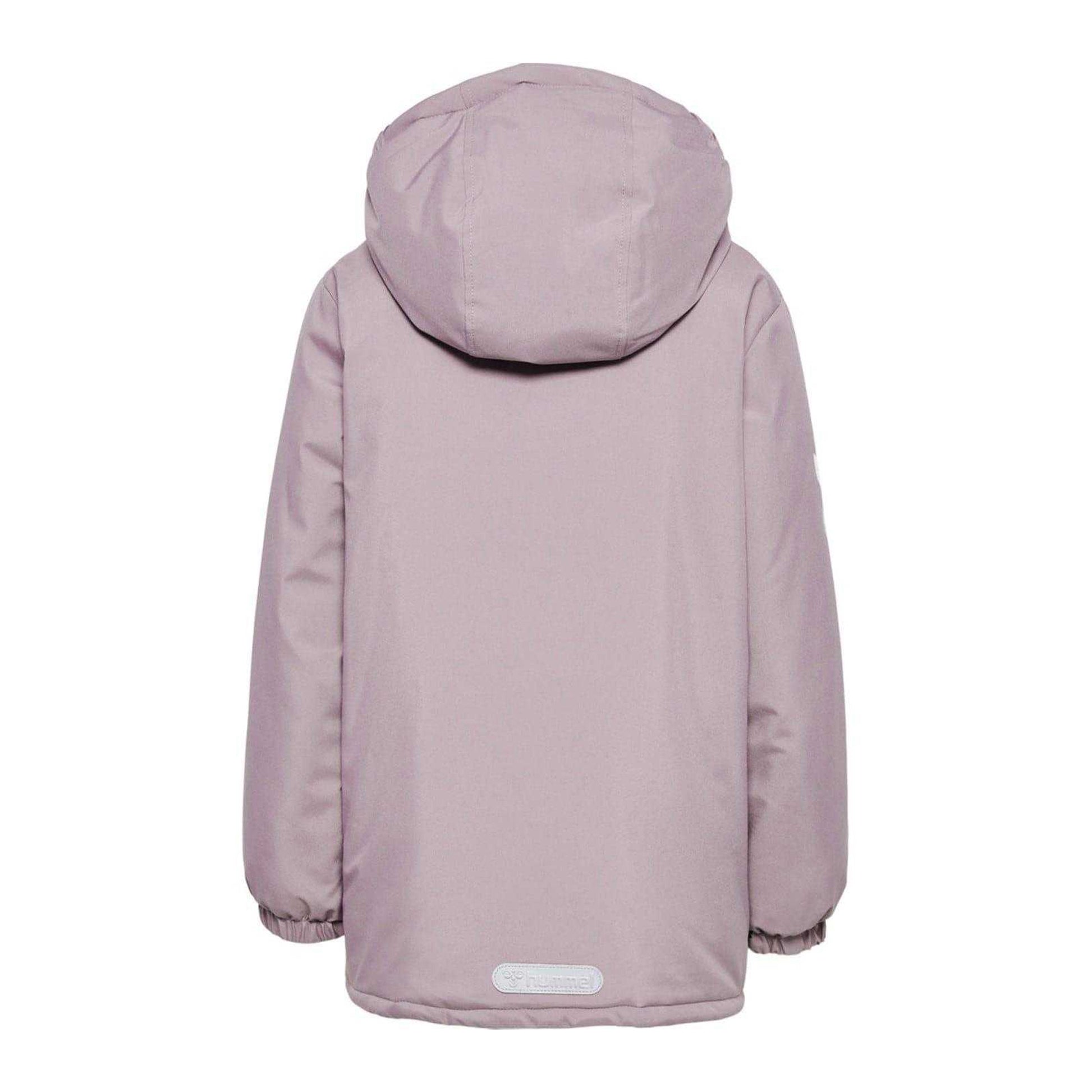 Purple - Back - Hummel Childrens-Kids Josse Colour Block Hooded Puffer Jacket