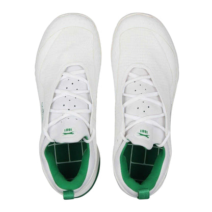 White-Green - Pack Shot - Slazenger Mens Pro Tennis Trainers