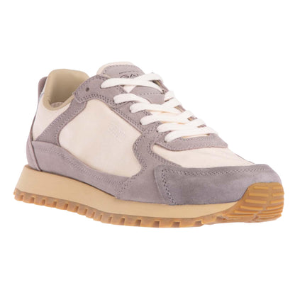 Grey - Front - Gant Mens Lucamm Suede Trainers