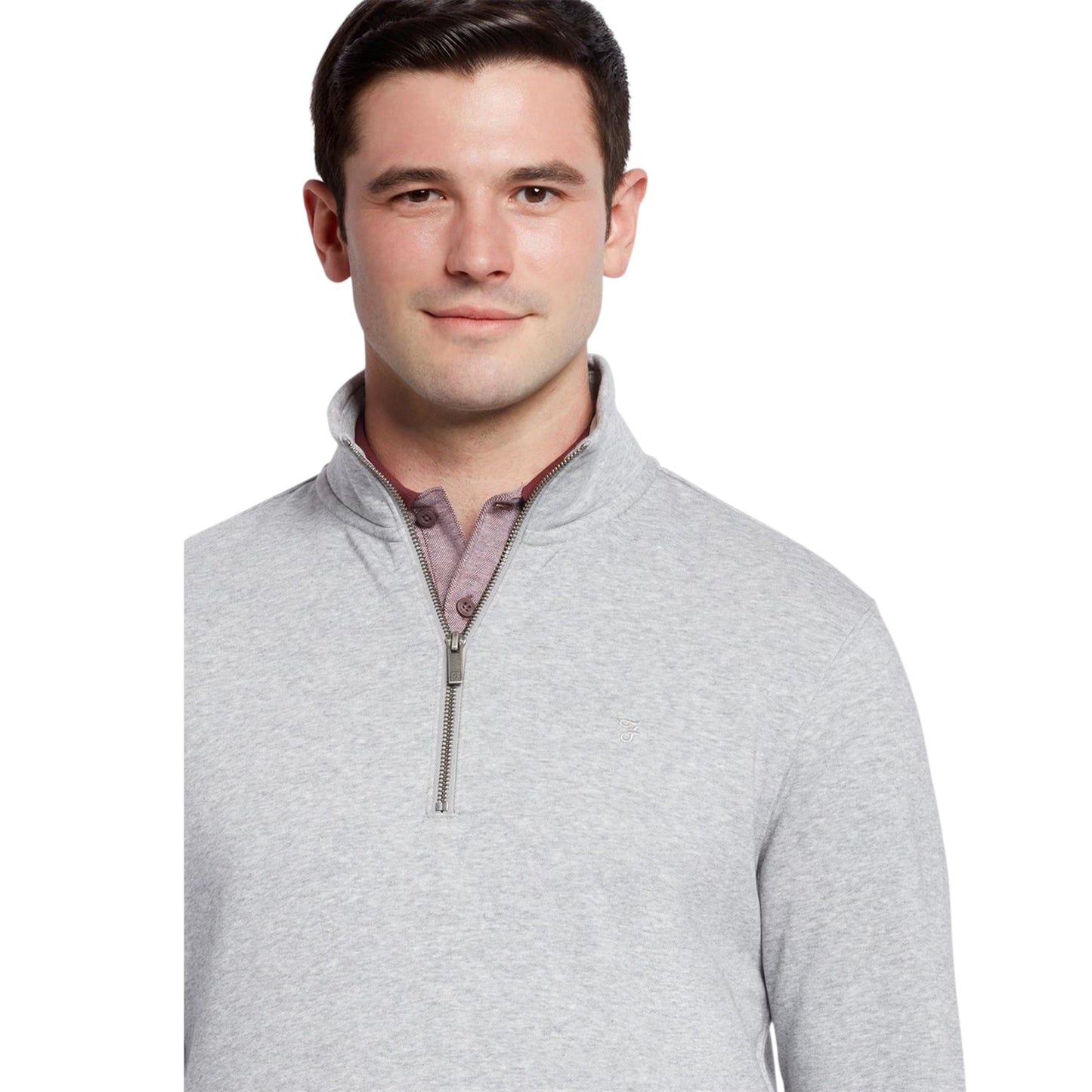 Vintage Green - Back - Farah Mens Aintree Funnel Neck Long-Sleeved Sweatshirt