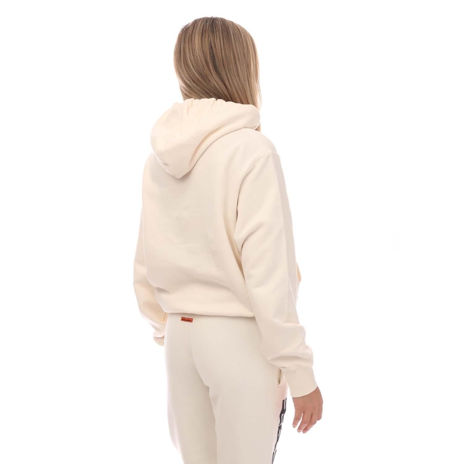 White - Back - Heron Preston Womens-Ladies Ex Ray Recycled Cotton Hoodie