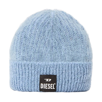 China Blue - Front - Diesel Unisex Adult Edro Mohr Wordmark Logo Beanie