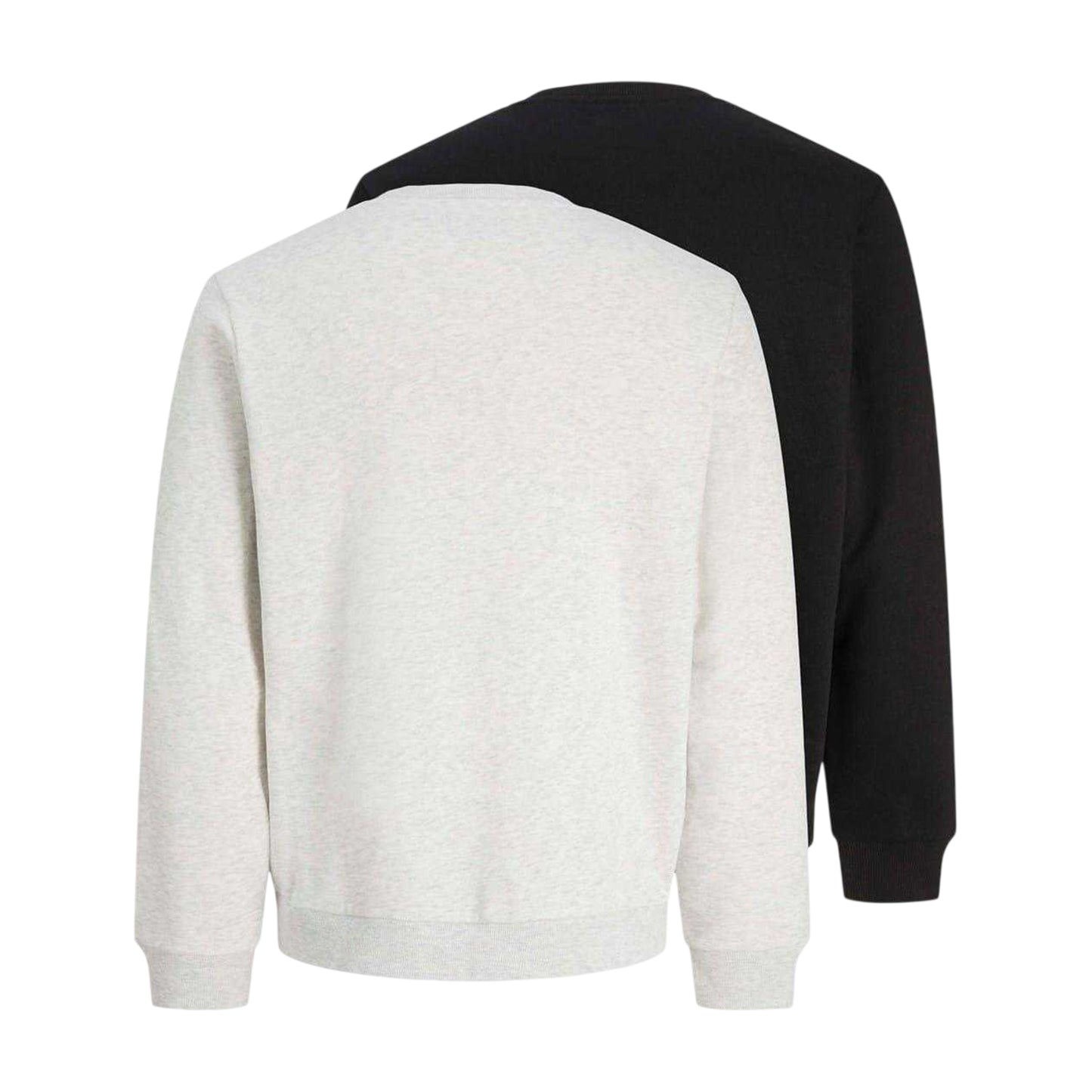 Black-White - Back - Jack And Jones Mens Mason Sweatshirt (Pack of 2)